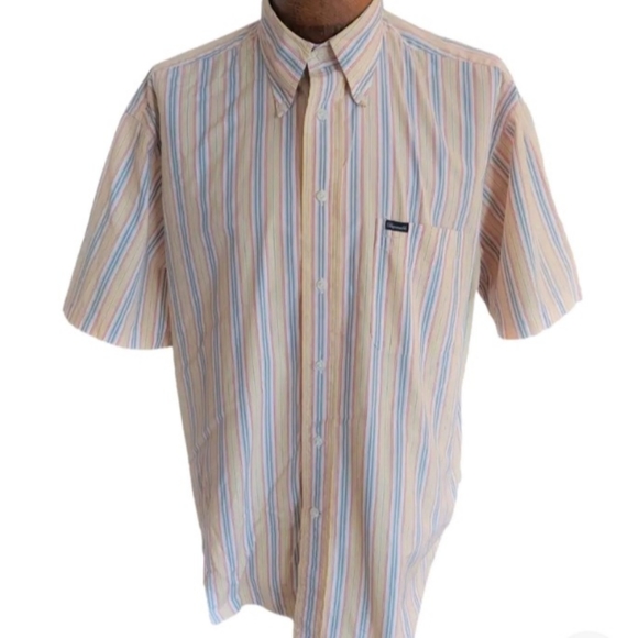 FACONNABLE BOGO Men's Short Sleeved Striped Button Down Shirt Size XL & XXL NWOT - Picture 3 of 12